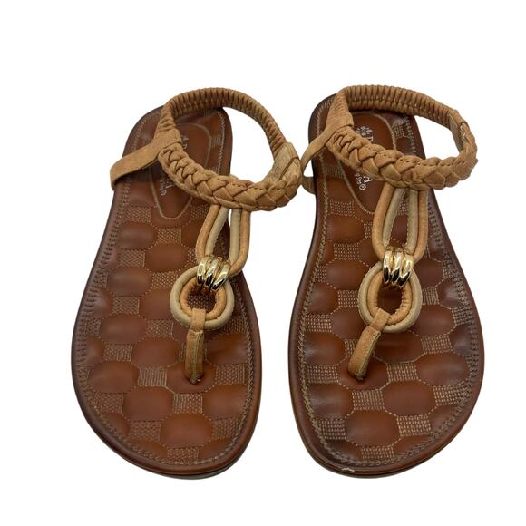 Patrizia by Spring Step brown Sulad braided strappy sandals SIZE 39 / 8.5 - Picture 1 of 3